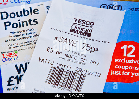 Tesco clubcard vouchers Foto Stock