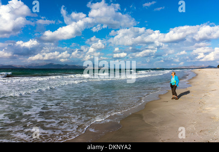 Kalymnos isola vista da Mastichari, Kos, Grecia Foto Stock