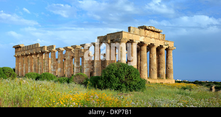 Tempio di Hera, Selinunte, Sicilia, Italia Foto Stock