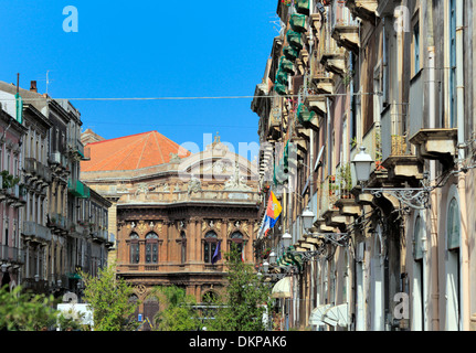 Teatro Bellini di Catania, Sicilia, Italia Foto Stock