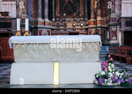 Altare della cattedrale, Amalfi, Campania, Italia Foto Stock