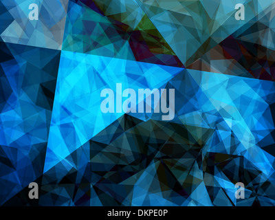 Abstract sfondo blu con design diversi poligoni Foto Stock