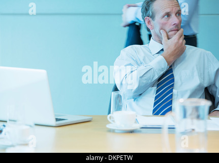 Imprenditore seduti in riunione Foto Stock