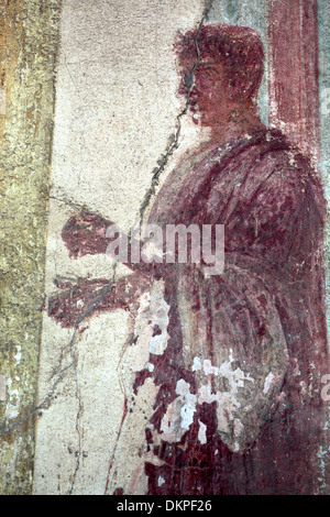 Antico dipinto murale, Pompei, Campania, Italia Foto Stock