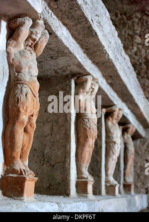 Bath House Telamon, Pompei, Campania, Italia Foto Stock