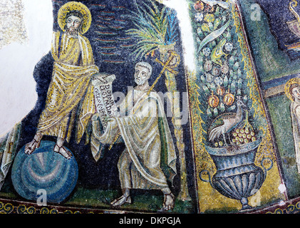 Dei primi Cristiani mosaico (VI secolo), il Battistero di San Giovanni, Cattedrale di Napoli (Duomo), Napoli, campania, Italy Foto Stock