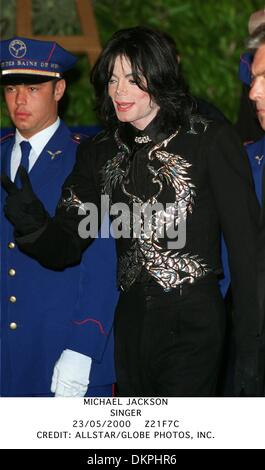 23 maggio 2000 - Michael Jackson.SINGER.23/05/2000.Z21F7C.CREDITO:(Immagine di credito: © Globo foto/ZUMAPRESS.com) Foto Stock