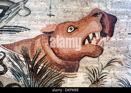 Fiume Nilo wildlife scena mosaico, dalla Casa del Fauno Pompei (120 BC) Foto Stock