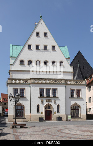 Eisleben Sachsen Anhalt Rathaus Marktplatz municipio market place Foto Stock