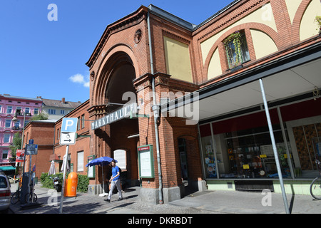 Arminiusmarkthalle 'Zunfthalle', Arminiusstrasse, Moabit di Berlino, Deutschland Foto Stock