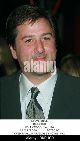 Nov. 11, 2000 - Hollywood, LA, Stati Uniti d'America - STEVE BRILL.DIRECTOR.HOLLYWOOD, LA, USA.11/11/2000.BC75D1C.CREDITO:(Immagine di credito: © Globo foto/ZUMAPRESS.com) Foto Stock