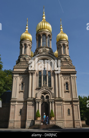 Russische Kirche di Neroberg, Wiesbaden, Assia, Deutschland Foto Stock