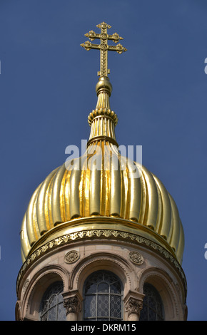 Russische Kirche di Neroberg, Wiesbaden, Assia, Deutschland Foto Stock