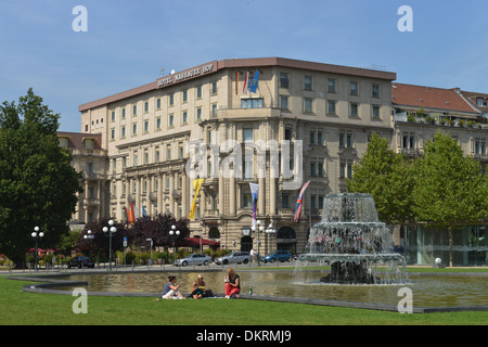 Hotel Nassauer Hof, Kurhausplatz, Wiesbaden, Assia, Deutschland Foto Stock