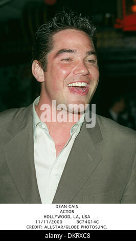 Nov. 11, 2000 - Hollywood, LA, Stati Uniti d'America - Dean Cain.attore.HOLLYWOOD, LA, USA.11/11/2000.BC74G14C.CREDITO:(Immagine di credito: © Globo foto/ZUMAPRESS.com) Foto Stock