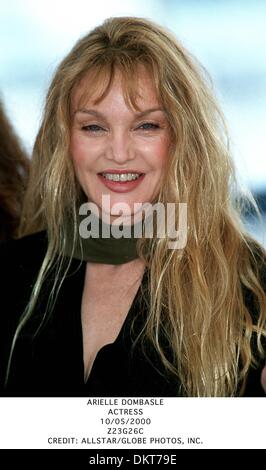 10 maggio 2000 - ARIELLE DOMBASLE.attrice.10/05/2000.Z23G26C.CREDITO:(Immagine di credito: © Globo foto/ZUMAPRESS.com) Foto Stock