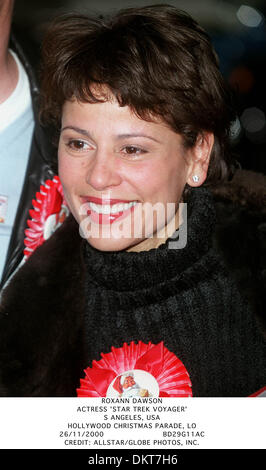 Nov. 26, 2000 - HOLLYWOOD CHRISTMAS PARADE, LO - ROXANN DAWSON.ATTRICE STAR TREK VOYAGER'.S ANGELES, Stati Uniti d'America.HOLLYWOOD CHRISTMAS PARADE, LO.26/11/2000.BD29G11AC.Credit:(Immagine di credito: © Globo foto/ZUMAPRESS.com) Foto Stock