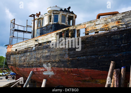 Vecchie imbarcazioni scafo. Foto Stock