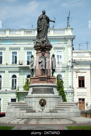 Caterina la Grande statua di Odessa, Ucraina. Foto Stock