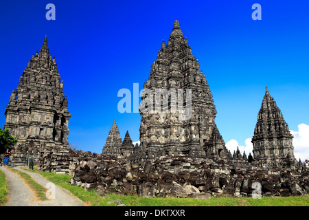 Roro Jonggrang, tempio indù (IX secolo), Prambanan, vicino a Yogyakarta, Java, Indonesia Foto Stock