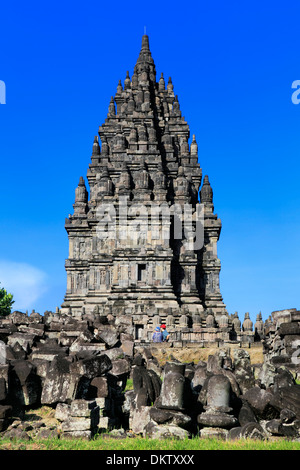 Roro Jonggrang, tempio indù (IX secolo), Prambanan, vicino a Yogyakarta, Java, Indonesia Foto Stock