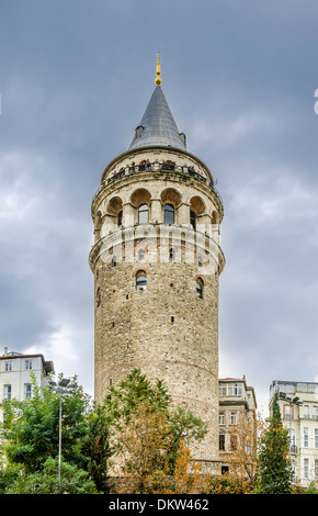 La Torre di Galata fu costruito nel 528 d.c. da Bisanzio imperatore Giustiniano. Foto Stock