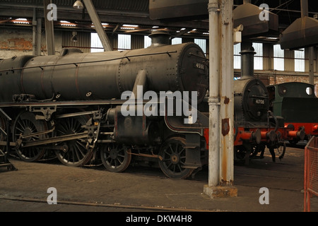 Barrow Hill Railway Engine Shaft ha conservato le locomotive a vapore, Engines Derbyshire Inghilterra Regno Unito Foto Stock