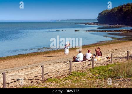 La regina Victoria la spiaggia privata a Osborne House, East Cowes, Isola di Wight. Foto Stock