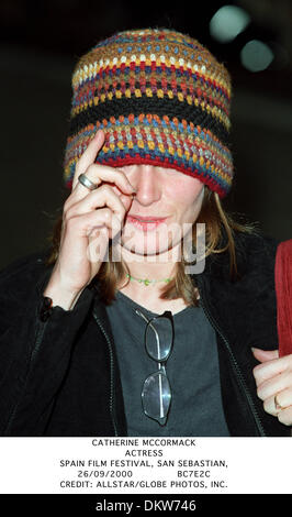 Sett. 26, 2000 - FILM FESTIVAL DI SAN SEBASTIAN - CATHERINE MCCORMACK.attrice.SPAGNA.FILM FESTIVAL DI SAN SEBASTIAN,.26/09/2000.BC7E2C.CREDITO:(Immagine di credito: © Globo foto/ZUMAPRESS.com) Foto Stock