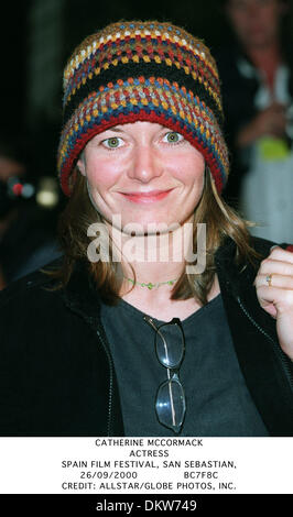 Sett. 26, 2000 - FILM FESTIVAL DI SAN SEBASTIAN - CATHERINE MCCORMACK.attrice.SPAGNA.FILM FESTIVAL DI SAN SEBASTIAN,.26/09/2000.BC7F8C.CREDITO:(Immagine di credito: © Globo foto/ZUMAPRESS.com) Foto Stock