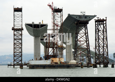 Costruzione di nuovo Oakland - San Francisco Bay Bridge Foto Stock