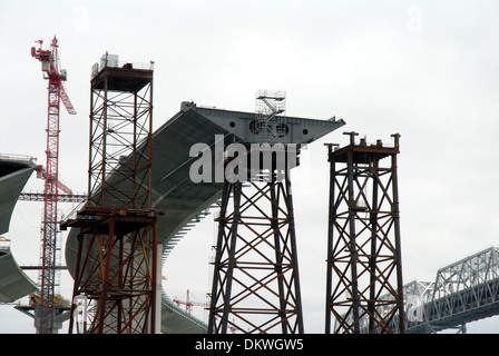 Costruzione di nuovo Oakland - San Francisco Bay Bridge Foto Stock