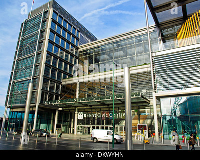 Vista del Brent Civic Center, Wembley, London Borough of Brent, England, Regno Unito Foto Stock