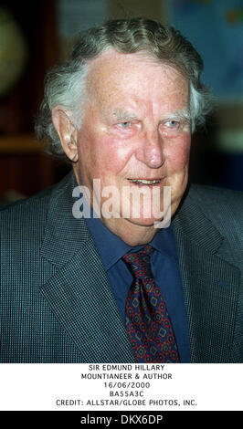 Giugno 16, 2000 - Sir Edmund Hillary.MOUNTIANEER & Author.16/06/2000.BA55A3C.CREDITO:(Immagine di credito: © Globo foto/ZUMAPRESS.com) Foto Stock