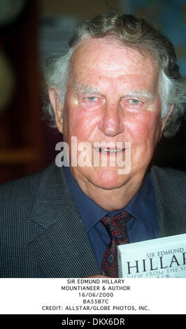 Giugno 16, 2000 - Sir Edmund Hillary.MOUNTIANEER & Author.16/06/2000.BA55B7C.CREDITO:(Immagine di credito: © Globo foto/ZUMAPRESS.com) Foto Stock