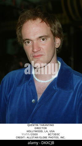 Nov. 11, 2000 - Hollywood, LA, Stati Uniti d'America - Quentin Tarantino.DIRECTOR.HOLLYWOOD, LA, USA.11/11/2000.BC73D3C.CREDITO:(Immagine di credito: © Globo foto/ZUMAPRESS.com) Foto Stock