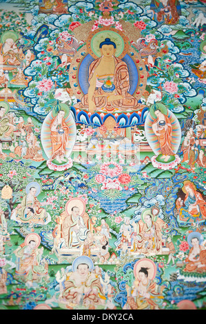 La Cina del Tibet thangka dipinti Foto Stock