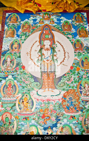 La Cina del Tibet thangka dipinti Foto Stock