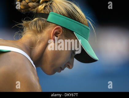 Jan 20, 2010 - Melbourne, Victoria, Australia - Justine Henin (BEL) sconfitto Elena Dementieva 7-5, 7-6 durante il turno di un ricorso presso l'Australian Open 2010. (Credito Immagine: © MM Immagini/ZUMA Press) Foto Stock