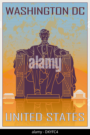 Washington DC poster vintage Foto Stock