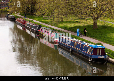 GV delle barche sul fiume Cam in Cambridge. Foto Stock