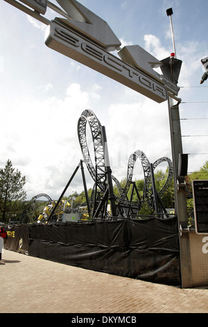 Alton Towers new ride - Il 'Smiler'. 13.05.13 Foto Stock