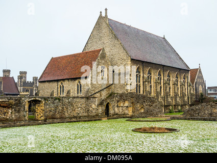 St Augustines Abbey Canterbury Kent England inverno Foto Stock