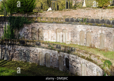 Le catacombe al cimitero Brookfields in Hockley, Birmingham Foto Stock