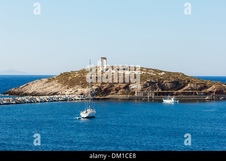 Santuario di Apollo Delian nell'isola di Naxos Grecia Foto Stock