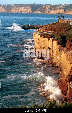 La Jolla collinare Oceano pacifico quartiere balneare a San Diego in California, Foto Stock