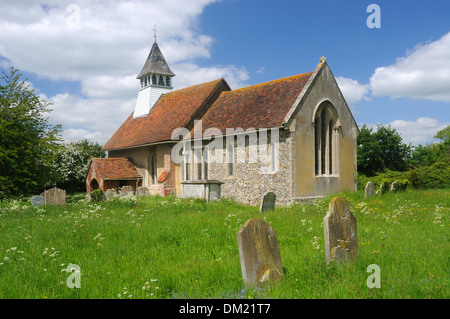 La Chiesa di Santa Maria Vergine, in poco Hormead, Hertfordshire, Inghilterra Foto Stock
