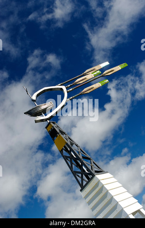 Arte Scultura su Bussleton Jetty, Western Australia. Foto Stock