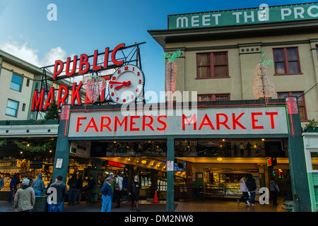 Il Pike Place Market, Seattle, Washington, Stati Uniti d'America Foto Stock