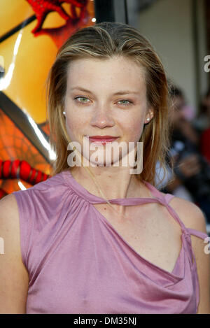 Apr. 29, 2002 - Los Angeles, California - SPIDER-MAN .PREMIERE AL VILLAGGIO DI MANN E BRUIN THEATRE.Westwood, CA.AMY SMART. FITZROY BARRETT / 4-29-2002 K24855FB (D)(Immagine di credito: © Globo foto/ZUMAPRESS.com) Foto Stock